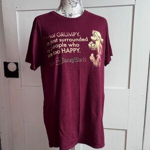 Disney World Grumpy Graphic Tee - Burgundy